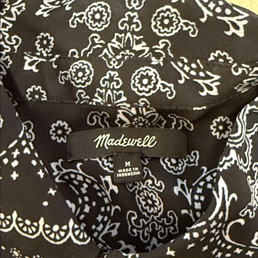 Madewell Black and Gray Button Down Shirt - Picture 8 of 9